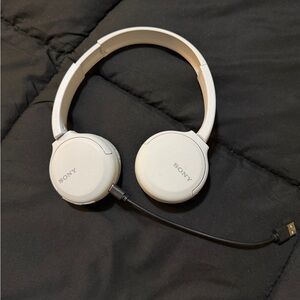 Sony Cream On-Ear Headphones